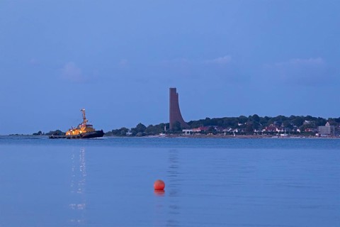 Tugboat, Naval Memorial, Laboe, Kiel Fjord, Schleswig-Holstein, Germany