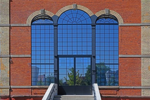 Artist Stefan Strumbel's studio in a former, historic boiler house of a brewery, Offenburg,