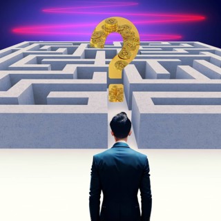 Symbolic image, manager puzzles, bittcoin, risk, contracts, agreements, difficulties, conflict,