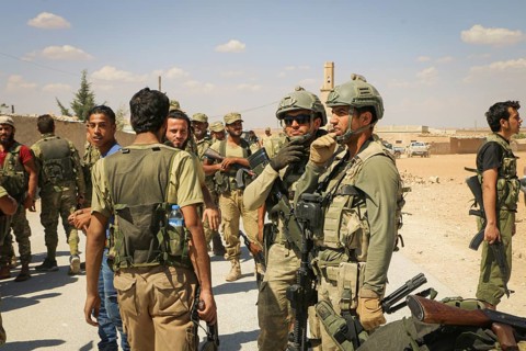 The US Army and the Turkish Army on a military mission to combat terrorism and fight against ISIS