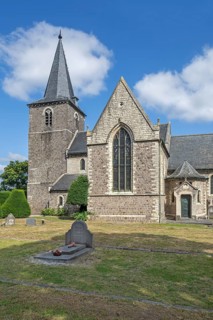 The old Sint-Pieterskerk, St. Peter's Church, now necropolis with graves of Belgian WWI soldiers