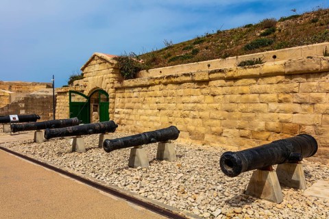 Fort St. Elmo, fortress on the northern tip built in 1670 by the Order of Malta to fortify the