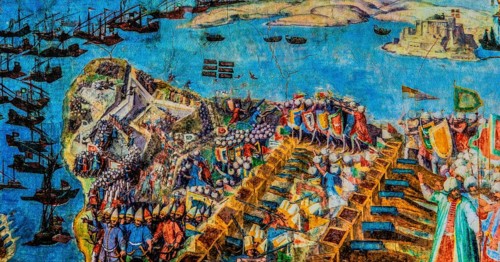 Fall of the fort by the Ottomans in 1565, Fort St. Elmo, fortress on the northern tip built in 1670