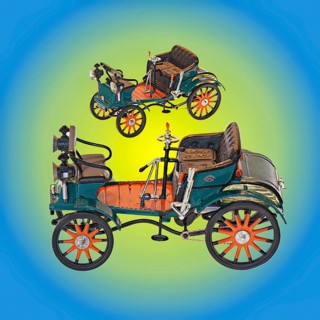 Symbolic image, Opel patent motor car Lutzmann system, from 1899 to 1901, petrol engine with