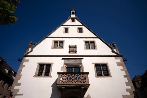Halle aux Blés, former slaughterhouse and corn hall, market square, old town, Obernai, also