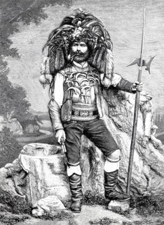 Saltner from Merano, vineyard guardian, vineyard guardian, field guard in the wine mountains to