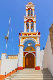 Orthodox church, Chorio, Symi Island, Dodecanese Islands, Greece
