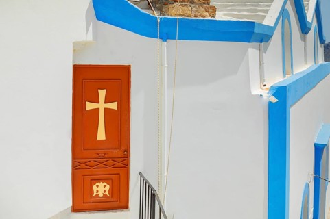 Megali Panagia church, Chorio, Symi Island, Dodecanese Islands, Greece