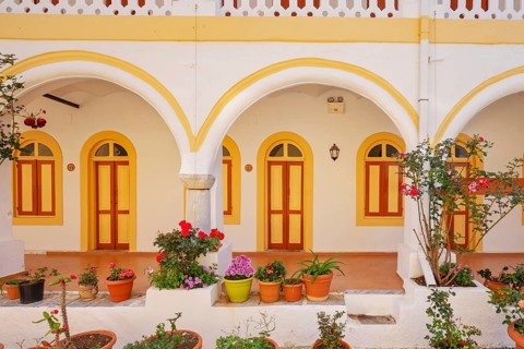 Panormitis monastery, Panormitis, Symi Island, Dodecanese Islands, Greece