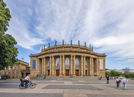 Littmann building on Stuttgart's Eckensee, venue of the Württemberg State Theatre Stuttgart (WST) .