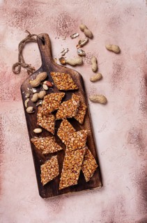 Kozinaki with peanuts, dessert, gozinaki, traditional Georgian cuisine, no people