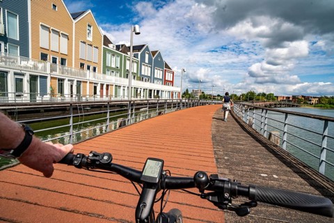 Small town of Houten near Utrecht, bicycles have priority in the town of 50, 000 inhabitants,