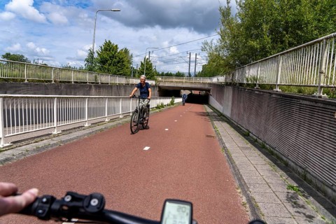Cycling in the Dutch city of Houten, south of Utrecht, around 50, 000 people live here and work in