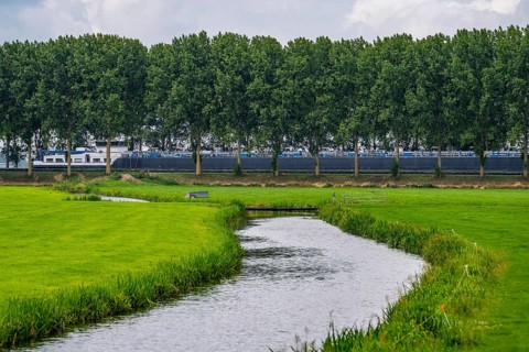 The Amsterdam-Rhine Canal, Amsterdam-Rijnkanaal, 72 km long, artificial waterway, connects the