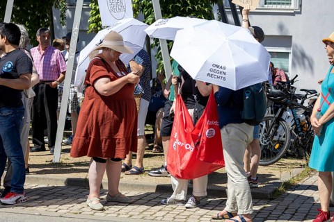 Counter-demonstration against the rally of AfD politician Joachim Paul in