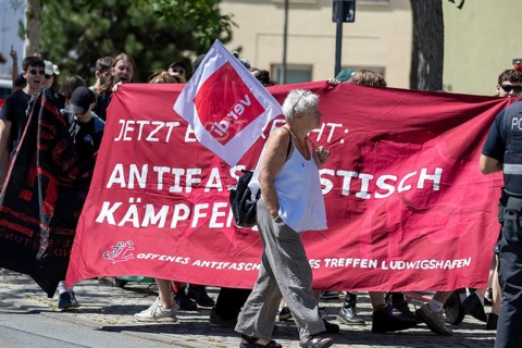 Counter-demonstration against the rally of AfD politician Joachim Paul in