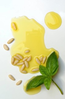 Ingredients for basil pesto, pesto alla genovese