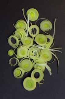 Leek, sliced leek, leek