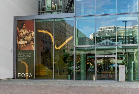 Entrance to Fora, work space for every work style, Karl-Liebknecht-Straße, Berlin, Germany