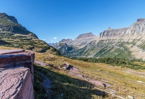 240905_033 Rugged mountains along the Hidden Lake Trail from the Logan Pass Visitor Center in