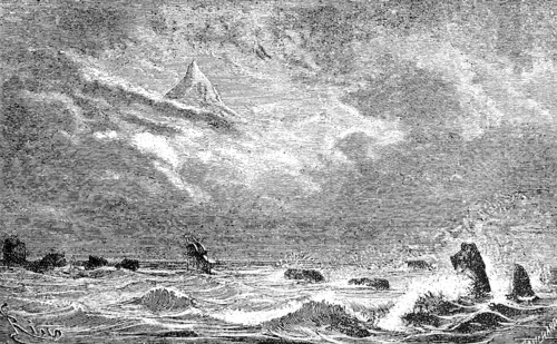 Storm in the Norwegian Sea around the island of Jan Mayen, Greenland Sea, North Atlantic Ridge,