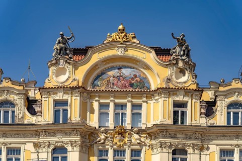The Art Nouveau Palace of the former municipal insurance company on Old Town Square in the Old Town