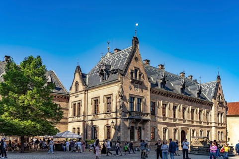 The New Provostei on George Square at Prague Castle, Prague, Czech Republic