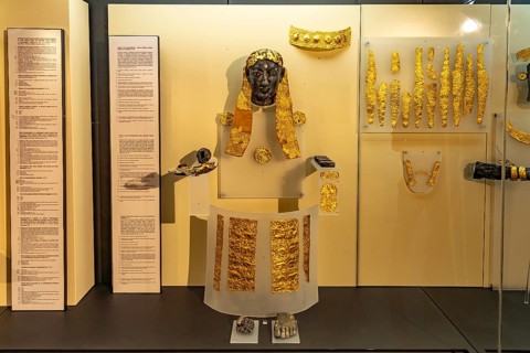 Chryselephantine sculptures in the Delphi Archaeological Museum, UNESCO World Heritage Site in