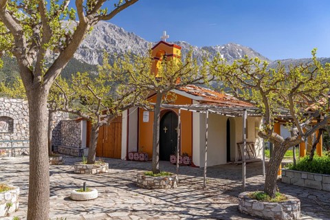 Small church near Arachova, Greece