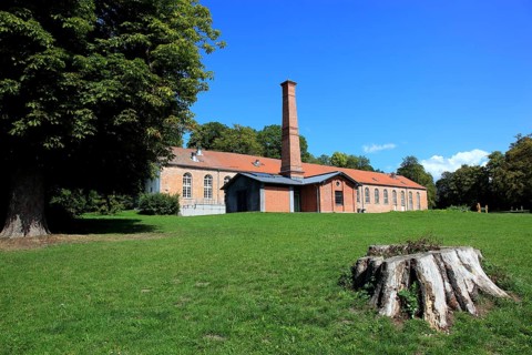 The stables built between 1821 and 1824 at the orangery in Putbus on the island of Rügen,