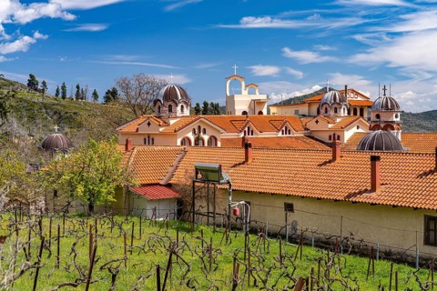 The monastery of Osios David in Drymonas, Euboea or Evia island, Greece