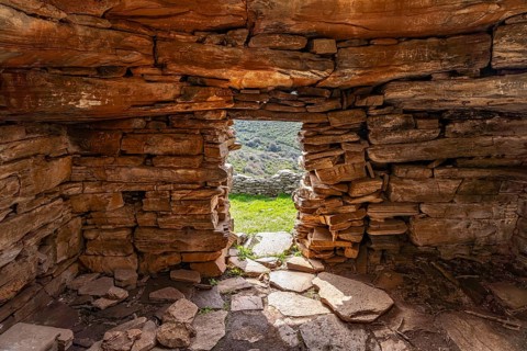 Prehistoric Palli-Lakka dragon house Drakospita near Styra, island of Euboea or Evia, Greece
