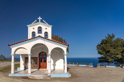 The church of Agios Georgios in Kymi-Aliveri, Euboea or Evia island, Greece