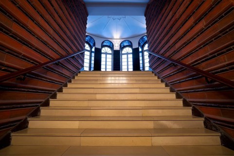 Interior view, staircase, Kontorhaus Chilehaus, Free and Hanseatic City of Hamburg, Germany