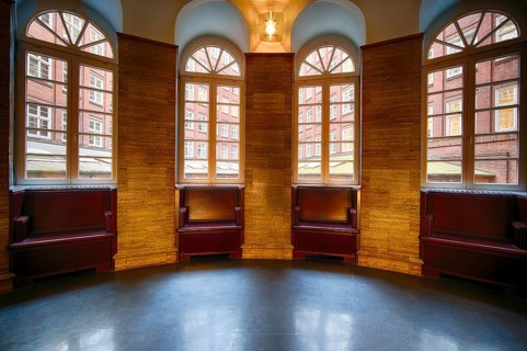 Interior view, stairwell, Kontorhaus Chilehaus, Free and Hanseatic City of Hamburg, Germany
