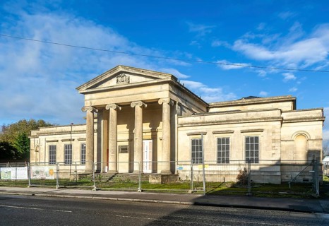 Devizes Assize Court building currently derelict, Devizes, Wiltshire, England, UK architect Thomas