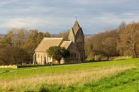 St Anne's Church, Bowden Hill, Lacock, Wiltshire, England, UK constructed 1856-57 by Captain J.N.