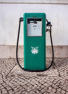 Nostalgic gas pumps, Cidadele de Cascais artists' farm in Forte de Nossa Senhora da Luz de Cascais,
