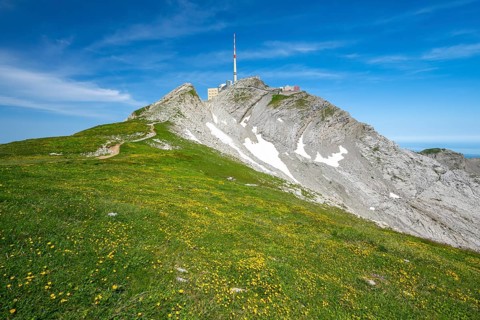 Summit of Säntis, Alpstein, Appenzell, Switzerland