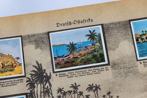 German colonies. German East Africa, port of Tanga. An anthology published by