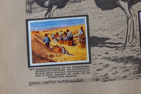 German colonies. German Southwest Africa. Diamond mining at Kolmanskuppe. An anthology published by