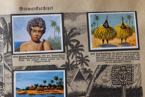 German colonies. Bismarck archipelago. Young native. According to the caption, robbery of woman and