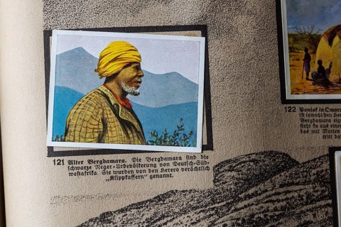 German colonies. German Southwest Africa. Mountain Damara. Described in the caption as a black