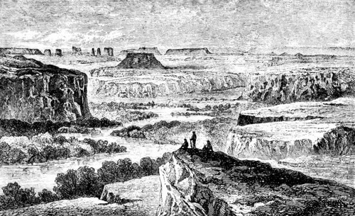Erosion valley in the Colorado River area, Grand Canyon, Table Mountain, geology, arid region,
