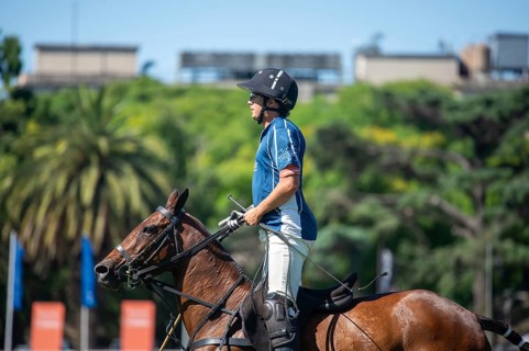 Portrait of polo player Isidro Strada from the La Dolfina 2 team at the 132nd Argentine Open Polo