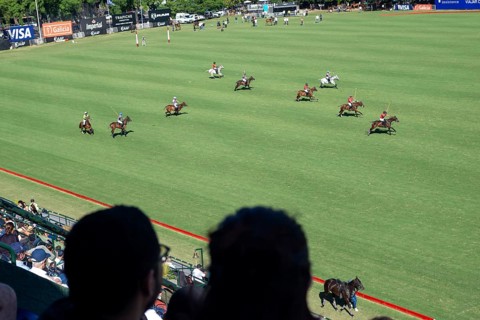 Spectators at the 132nd Argentine Open Polo Championship (Spanish 132nd Abierto Argentino de Polo