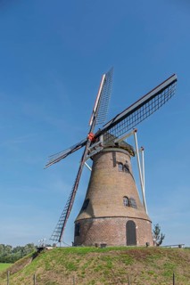 Piepermolen, windmill built in 1796, Rekken, Achterhoek, Gelderland Province, Netherlands