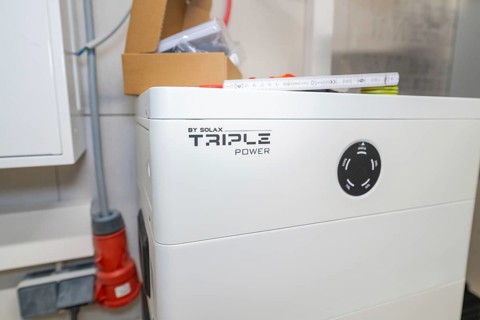 Solax triple power battery in workshop environment for solar energy system