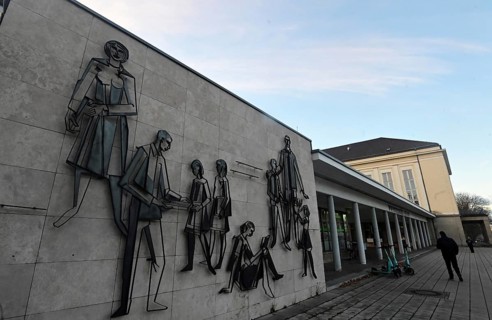 Relief in the entrance area of the University of Erfurt on Nordhäuser Straße