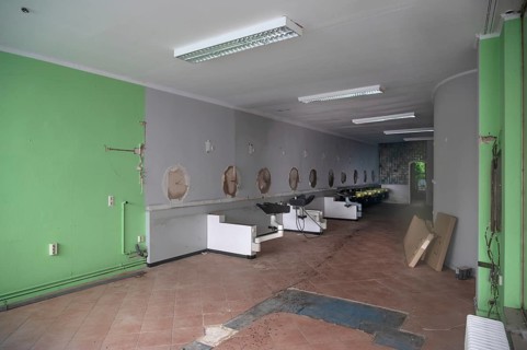 Abandoned hairdressing salon, Hanseatic City of Lübeck, Schleswig-Holstein, Germany